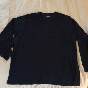 Lands’ End long sleeve t-shirt, XXL. Navy.